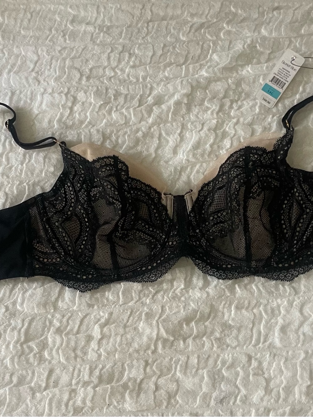 Skarlett Blue Black Lace Bra with Nude Lining
